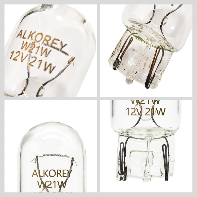 ALKOREY -T20 W21W 7440 لمبة، 2700K أبيض دافئ 12V 21W لمبات بديلة لأضواء الرجوع للخلف، أضواء الفرامل، مصابيح السيارة الصغيرة، مثالية لركن السيارات، عبوة 2 - Image 5
